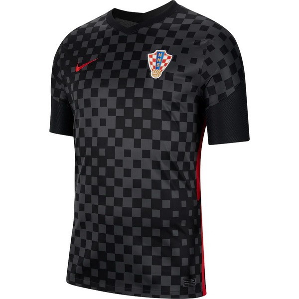 Tailandia Camiseta Croacia Segunda Equipación 2020 Negro